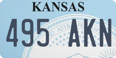 KS license plate 495AKN
