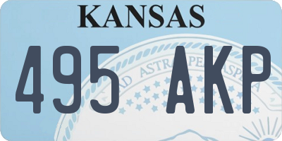 KS license plate 495AKP