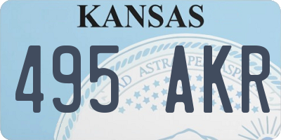 KS license plate 495AKR