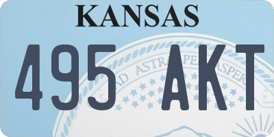 KS license plate 495AKT