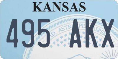 KS license plate 495AKX