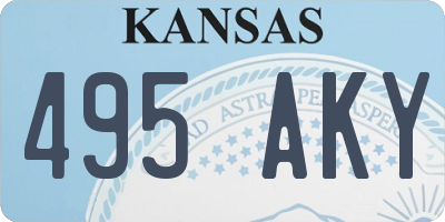 KS license plate 495AKY