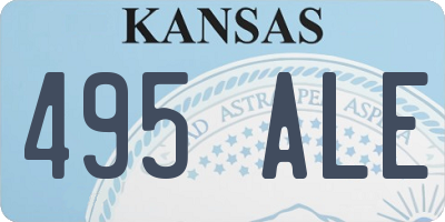 KS license plate 495ALE