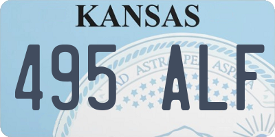 KS license plate 495ALF