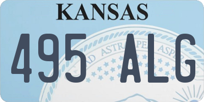 KS license plate 495ALG