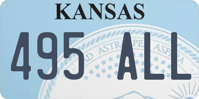KS license plate 495ALL