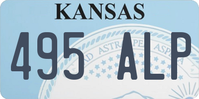 KS license plate 495ALP
