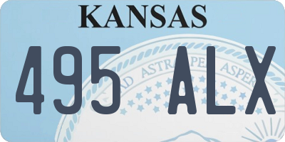 KS license plate 495ALX