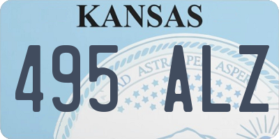 KS license plate 495ALZ