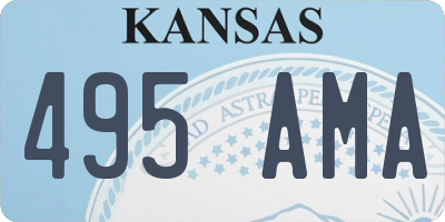 KS license plate 495AMA