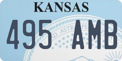 KS license plate 495AMB