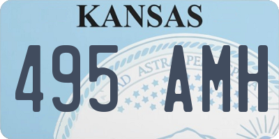KS license plate 495AMH