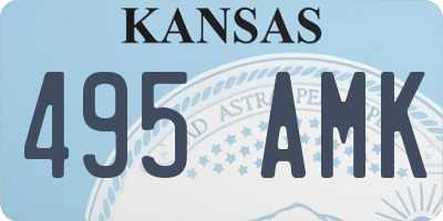 KS license plate 495AMK