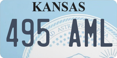 KS license plate 495AML