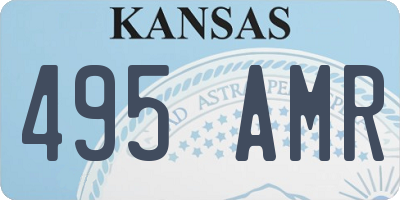 KS license plate 495AMR