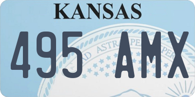 KS license plate 495AMX