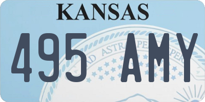 KS license plate 495AMY