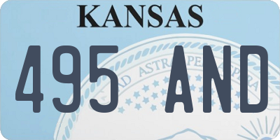 KS license plate 495AND