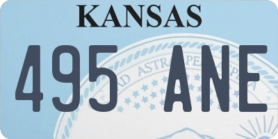 KS license plate 495ANE