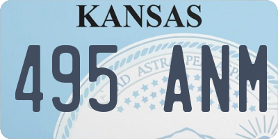 KS license plate 495ANM
