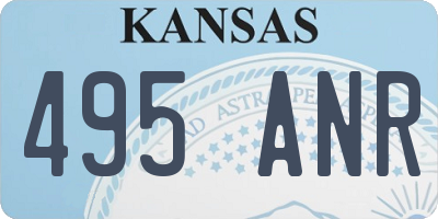 KS license plate 495ANR