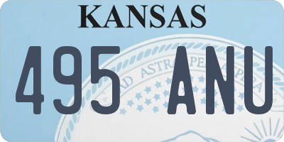 KS license plate 495ANU