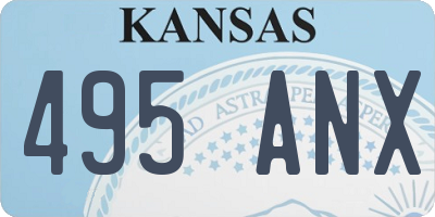 KS license plate 495ANX
