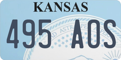 KS license plate 495AOS