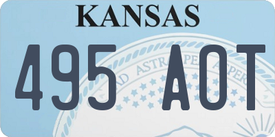 KS license plate 495AOT