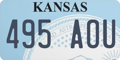 KS license plate 495AOU