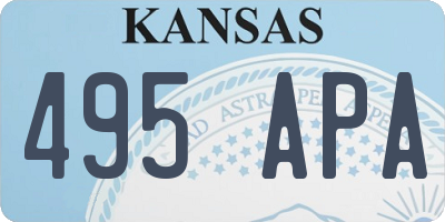 KS license plate 495APA