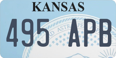 KS license plate 495APB