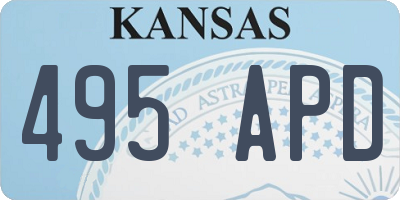 KS license plate 495APD