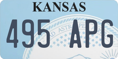 KS license plate 495APG