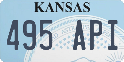 KS license plate 495API