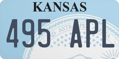 KS license plate 495APL