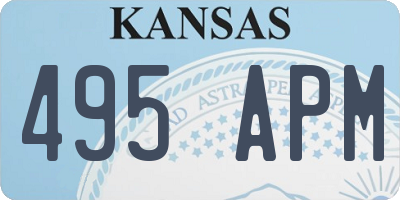 KS license plate 495APM