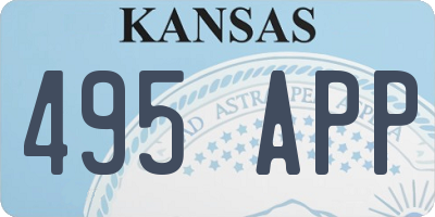 KS license plate 495APP