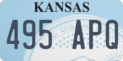 KS license plate 495APQ