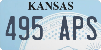 KS license plate 495APS