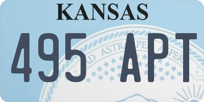 KS license plate 495APT