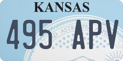 KS license plate 495APV