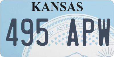 KS license plate 495APW