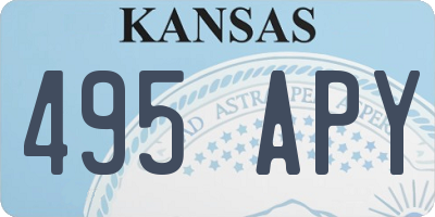 KS license plate 495APY
