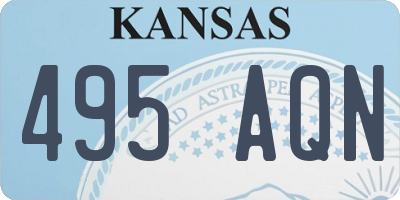 KS license plate 495AQN