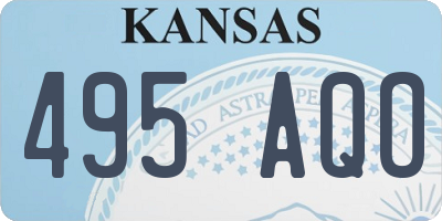 KS license plate 495AQO