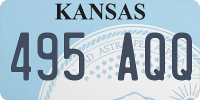 KS license plate 495AQQ