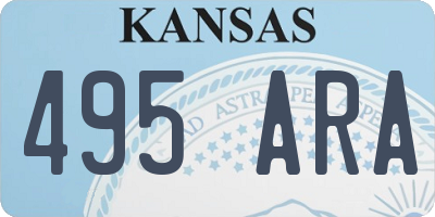 KS license plate 495ARA
