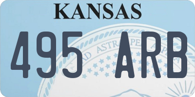 KS license plate 495ARB