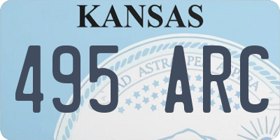 KS license plate 495ARC
